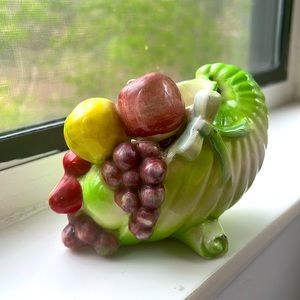 Vintage CORNUCOPIA plant pot planter 1940s 1950s 1960s